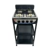 4-Burner Gas Stove with Multi-Use Stove Stand