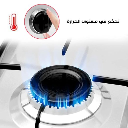 ⁦4-Burner Gas Stove for Home & Camping – 2-Year Warranty⁩ - الصورة ⁦5⁩