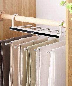 Alternative view of Wall-Mounted Clothes Drying Rack + 9-Layer Advanced Hanger Set