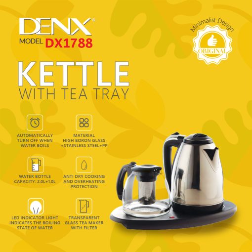 ⁦Electric Kettle with Base + Teapot⁩ - الصورة ⁦3⁩