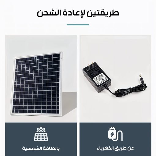 مروحة عامودية بالطاقة الشمسية من دينكس خمس شفرات بضمان عامين - Image 2