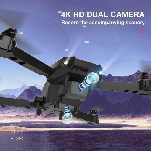 • طائرة درون واي فاي للتصوير الجوي بجودة 4K قابلة للطي مع جهاز تحكم عن بعد بضمان 3 شهور - Image 4