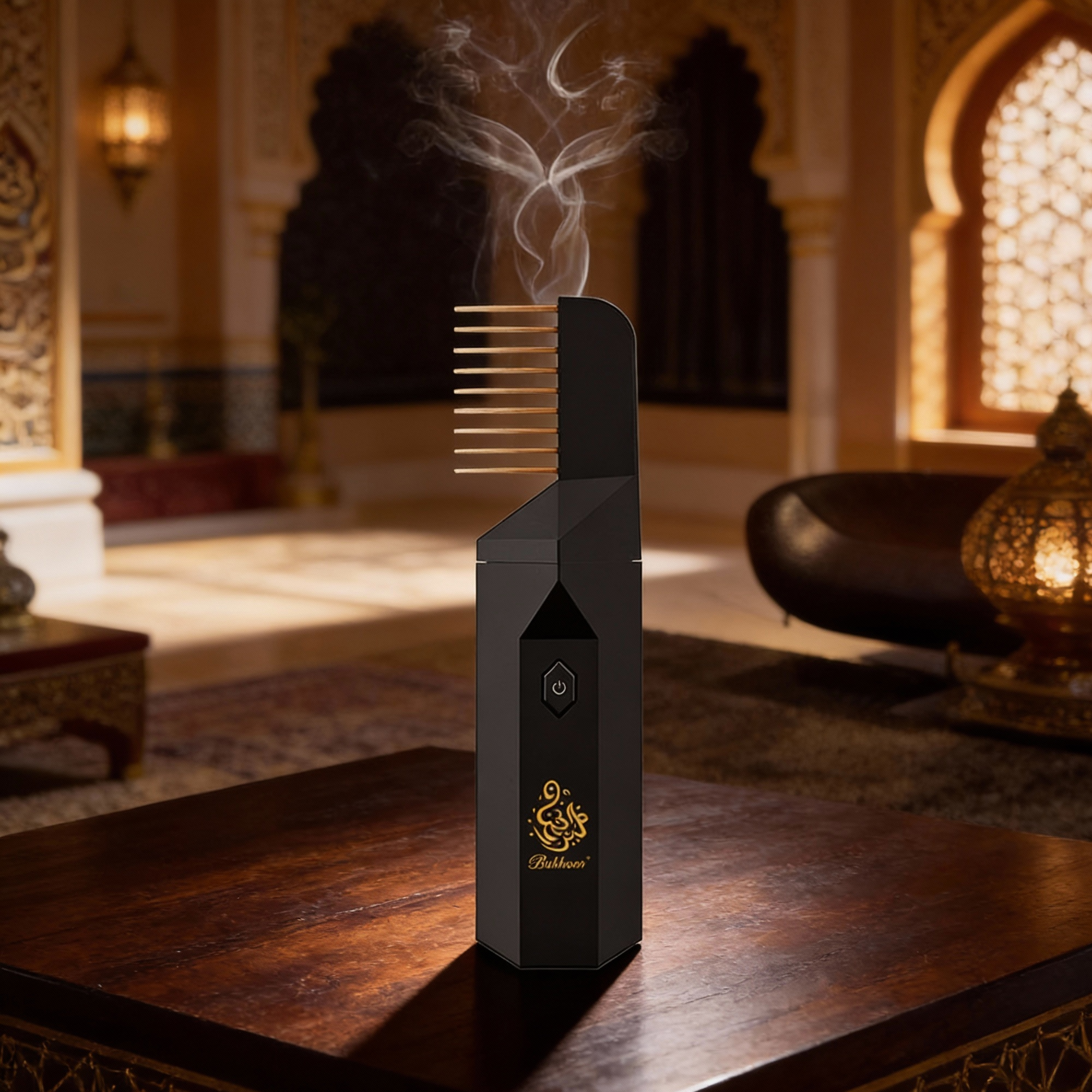 مبخرة كهربائية قابلة لإعادة الشحن عبر منفذ USB بسعة 1500 مللي أمبير، مزودة بمشط شعر - Image 3