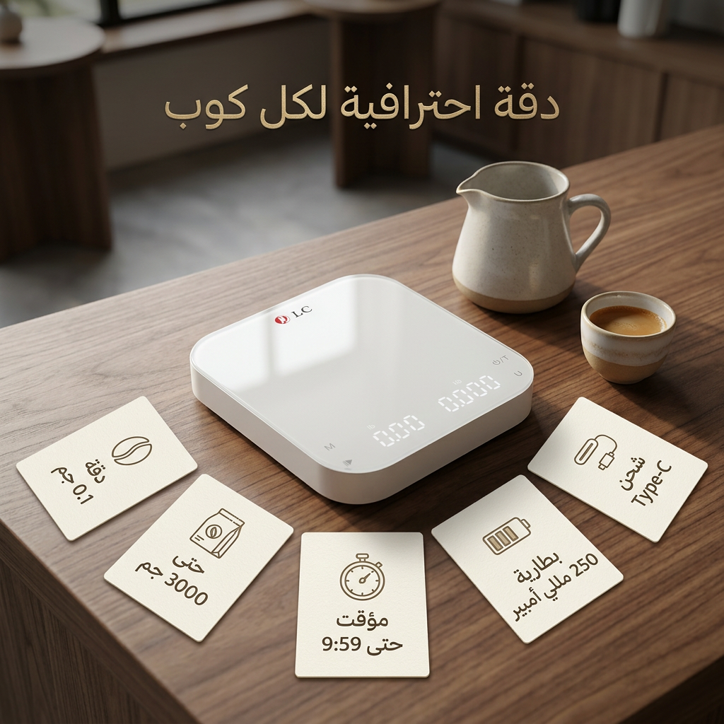 ميزان القهوة المختصة الذكي لتقطير الإسبريسو وV60 - الصورة 4