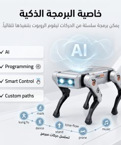 ⁦روبوت ذكاء اصطناعي قابل للبرمجة مع تحكم صوتي وجهاز تحكم عن بعد للاطفال⁩ - الصورة ⁦3⁩