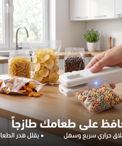 جهاز لحام وإغلاق الأكياس الحراري المحمول (قابل للشحن USB)
