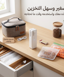 ⁦جهاز لحام وإغلاق الأكياس الحراري المحمول (قابل للشحن USB)⁩ - الصورة ⁦5⁩