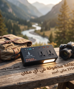 ⁦مولد طاقة متنقل 27000 مللي أمبير بمنفذين كهربائيين وإضاءة LED⁩ - الصورة ⁦8⁩