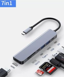 ⁦محول متعدد المنافذ  (ناقل سريع - K4 HDMI-PD 100W - مداخل Type-c)⁩ - الصورة ⁦5⁩