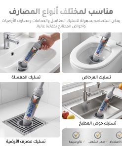 Alternative view of مضخة مكبس الهواء اليدوية لتسليك انسداد الأنابيب ومواسير الصرف