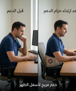 Alternative view of (الحزام الطبي الهوائي لفك الضغط عن الفقرات: الحل المبتكر لدعم أسفل الظهر وتخفيف الآلام فوراً (مقاس قابل للتعديل