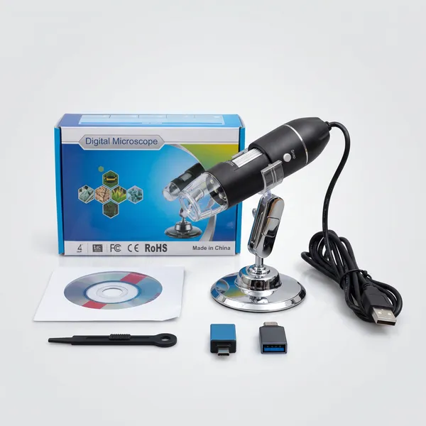 portable hd digital microscope USB electronic magnifier ضمان عام - الصورة 10