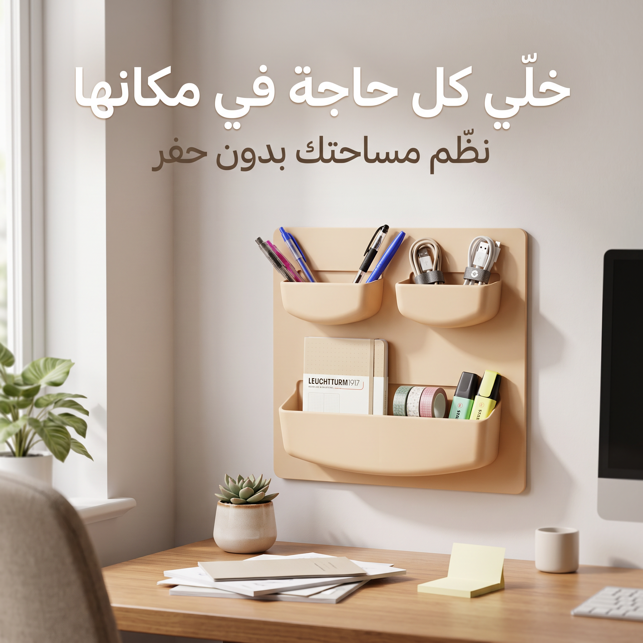 منظم جداري لاصق متعدد الاستخدامات