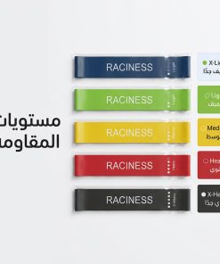 Alternative view of أربطة مقاومة لاتكس للياقة البدنية واليوغا – مجموعة 5 مستويات مقاومة