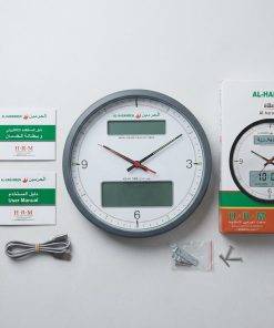 ⁦ساعة حائط الحرمين بتوقيت مزدوج⁩ - الصورة ⁦3⁩