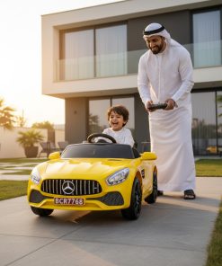 ⁦سيارة مرسيدس صفراء كهربائية للأطفال⁩ - الصورة ⁦5⁩