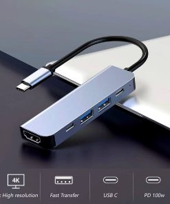 ⁦محول متعدد المنافذ  (ناقل سريع - K4 HDMI-PD 100W - مداخل Type-c)⁩ - الصورة ⁦9⁩