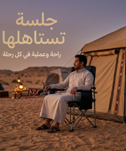 ⁦كرسي كشتات ومخيمات قابل للطي مع حامل أكواب⁩ - الصورة ⁦4⁩