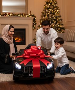 ⁦سيارة أطفال كهربائية مرسيدس سوداء 12V بريموت تحكم لعمر 1-8 سنوات⁩ - الصورة ⁦6⁩