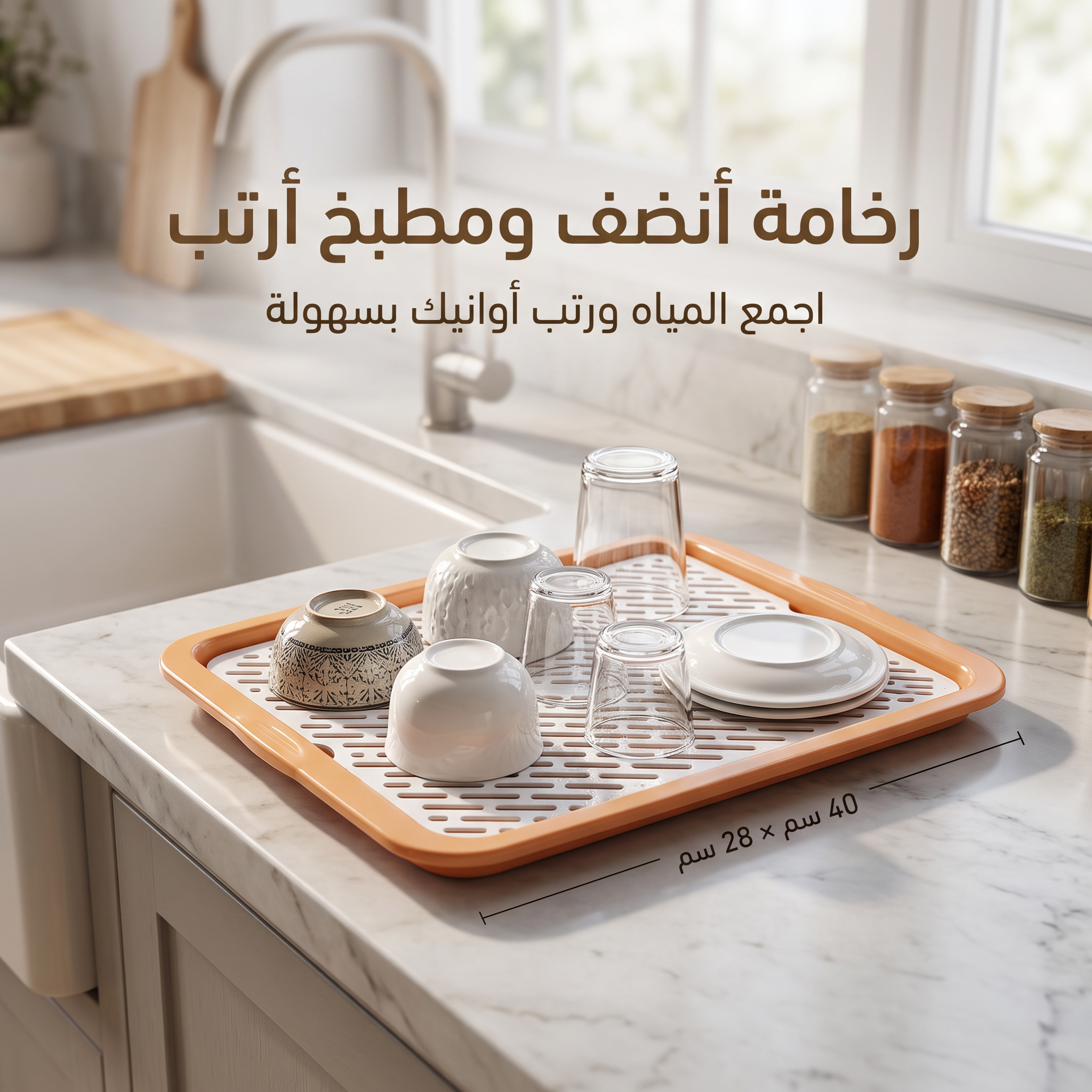 مصفاه تجفيف وتصريف الأكواب والأطباق - الصورة 5