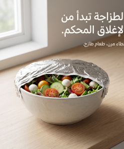 Alternative view of غطاء حفظ الطعام المطاطي بالألمنيوم – 40 قطعة (36 سم)