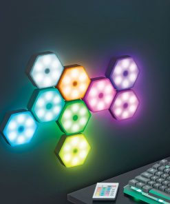 ⁦طقم البودكاست المحترف + 2 لوحات اضائة ثلاثية الابعاد LED⁩ - الصورة ⁦3⁩