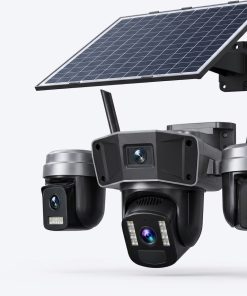 ⁦كاميرا مراقبة S60 لاسلكية بالطاقة الشمسية 3 عدسات وشريحة 4G⁩ - الصورة ⁦9⁩