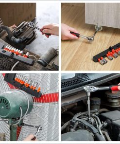 مقبض سقاطة (Ratchet) مقاس 1/4 بوصة ومجموعة رؤوس مفاتيح ربط (Sockets) - الصورة 4