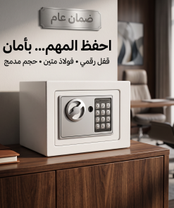 ⁦خزنة إلكترونية آمنة برمز رقمي لحفظ المقتنيات والأموال – 17 × 17 × 23 سم – ضمان عام⁩ - الصورة ⁦7⁩
