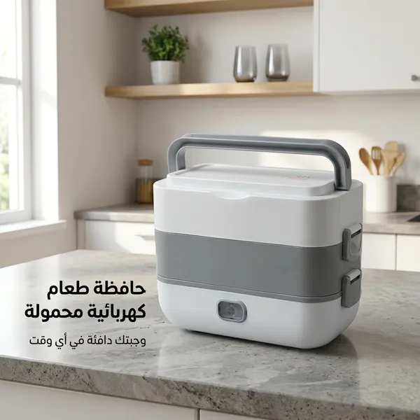 لانش بوكس حراري محمول – 4 أوعية ستانلس ستيل