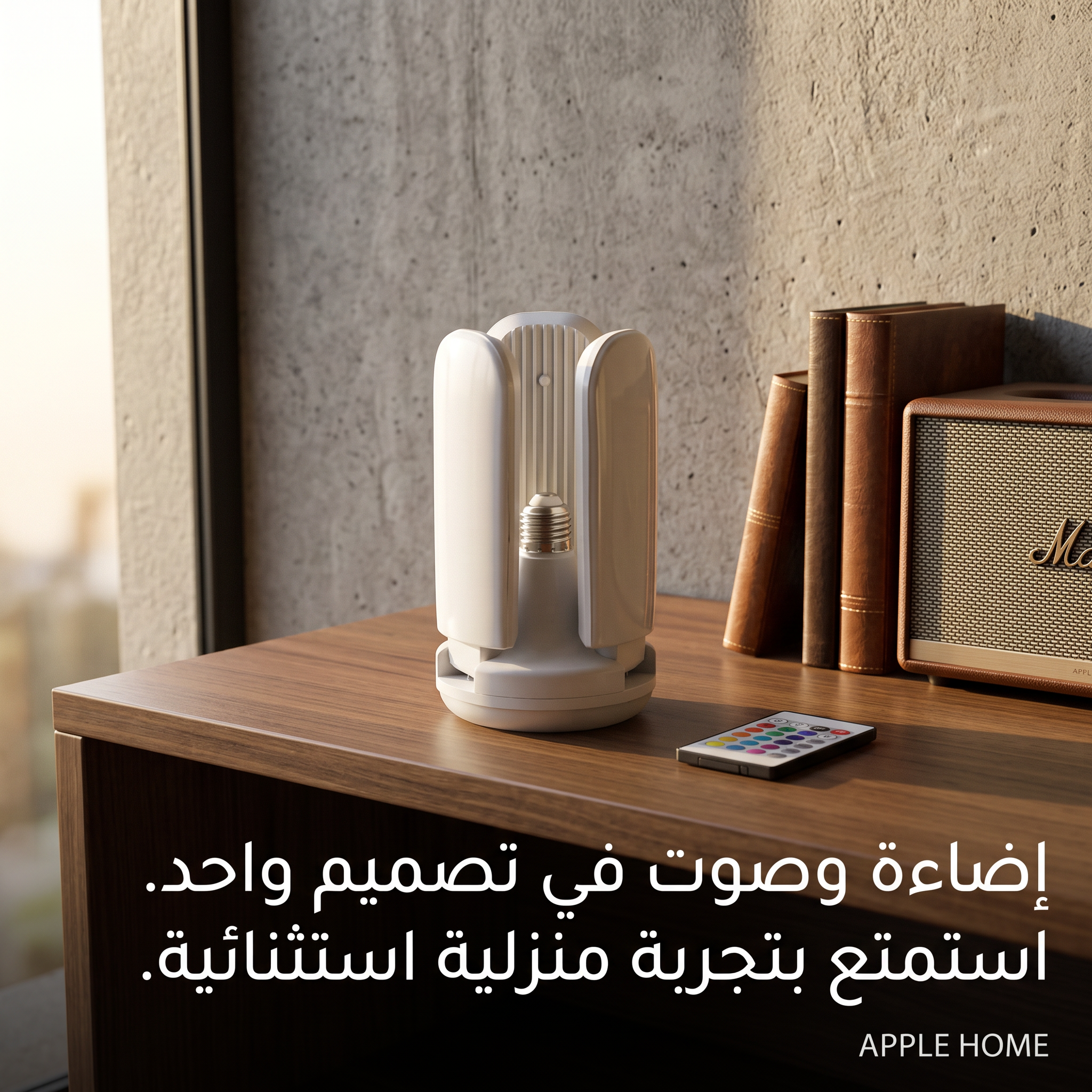 لمبة ليد على شكل مروحة بسماعة 2 في 1 - الصورة 2