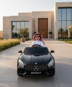 ⁦سيارة أطفال كهربائية مرسيدس سوداء 12V بريموت تحكم لعمر 1-8 سنوات⁩ - الصورة ⁦4⁩