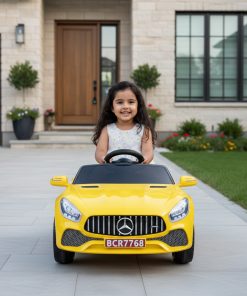⁦سيارة مرسيدس صفراء كهربائية للأطفال⁩ - الصورة ⁦4⁩
