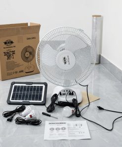 ⁦مروحة بالطاقة الشمسية مع لمض إضاءة الطوارئ⁩ - الصورة ⁦12⁩