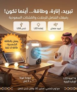 ⁦مروحة كشتات شحن بالطاقة الشمسية⁩ - الصورة ⁦9⁩