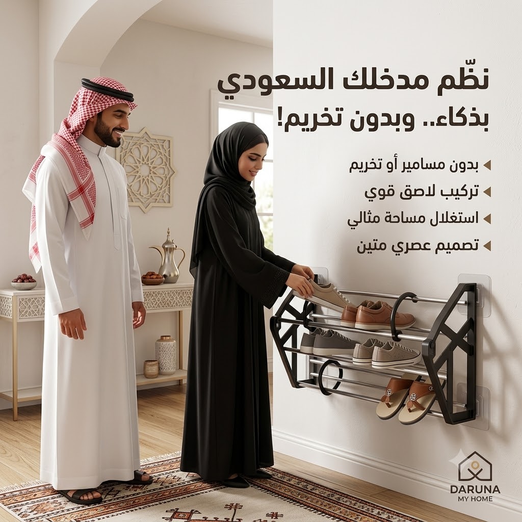 منظم الأحذية الجداري الموفر للمساحة - الصورة 5