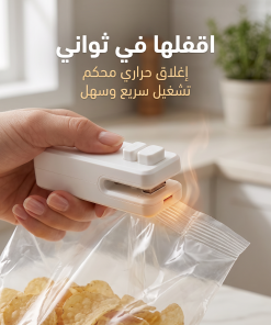 Alternative view of جهاز لحام وإغلاق الأكياس الحراري المحمول (قابل للشحن USB)