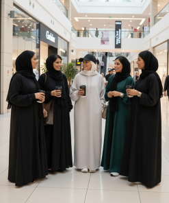 ⁦عباية العمرة بغطاء للرأس لون أبيض مقاس XL⁩ - الصورة ⁦5⁩