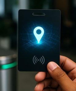 بطاقة تحديد المواقع ذكية  - تتبع دقيق للموقع عبر التطبيق - نحيفة جداً (تصميم بطاقة) - مثالية للمحافظ والحقائب