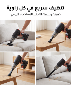 ⁦مكنسة سيارة لاسلكية محمولة 2 في 1 شفط ونفخ مع فلتر هيبا⁩ - الصورة ⁦3⁩