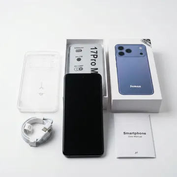 هاتف 17 Pro max لون برتقالي (ضمان عام ) ثنائي الشريحة + هدية جراب شفاف