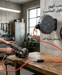 بكرة خرطوم هواء جدارية – زاوية ثانية