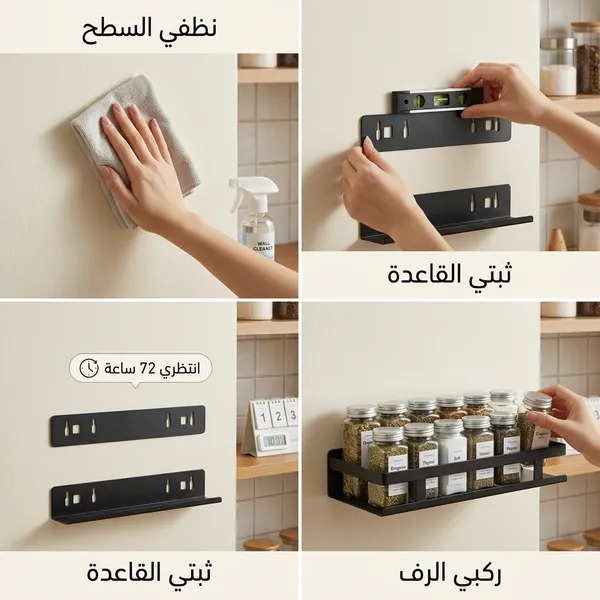 رف تنظيم البهارات وتوفير مساحة المطبخ العصري - الصورة 6