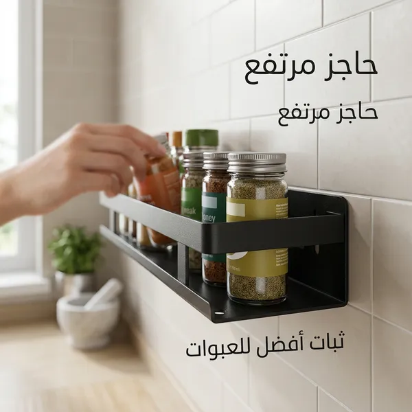 رف تنظيم البهارات وتوفير مساحة المطبخ العصري - الصورة 5