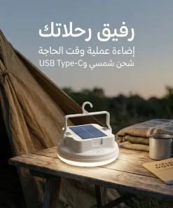 لمبة رحلات وتخييم بالطاقة الشمسية مع خطاف للتعليق - الصورة 2