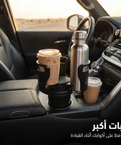 محول كهرباء السيارة DENX 300 وات + حامل أكواب للسيارة - الصورة 2