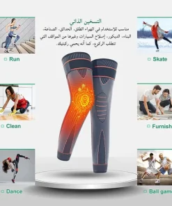 ⁦عرض 4 المشد الضاغط الحراري للركبة والساق – دعم المفصل وتخفيف الألم والتورم⁩ - الصورة ⁦6⁩