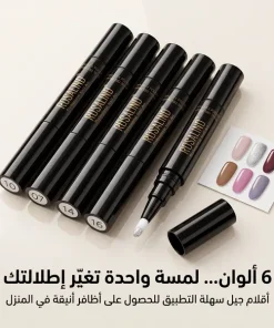 ⁦6 قطع من اقلام طلاء الاظافر جل 3 في 1 يدوم طويلا للنساء والفتيات⁩ - الصورة ⁦5⁩