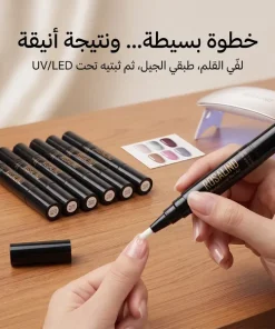 ⁦6 قطع من اقلام طلاء الاظافر جل 3 في 1 يدوم طويلا للنساء والفتيات⁩ - الصورة ⁦4⁩