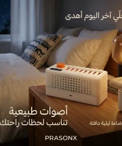 جهاز أصوات طبيعية مع إضاءة LED دافئة وبلوتوث – 8 أصوات مهدئة و256 خيار صوتي ومؤقت نوم وتحكم بالصوت للنوم والاسترخاء - الصورة 3